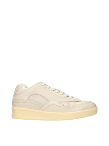 Beige Leder Low Top Sneaker