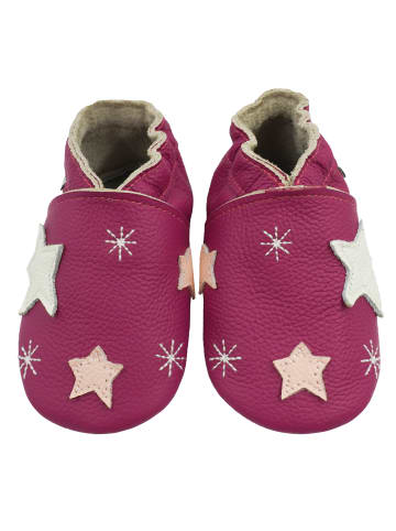 Bemesu Baby Krabbelschuhe aus Leder, weiche Lauflernschuhe mit rutschfester Sohle 