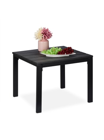 relaxdays Balkon-Beistelltisch in Schwarz - (B)52 x (H)39 x (T)48 cm