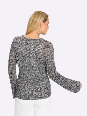 Heine Ajourpullover in schwarz-weiß-gemustert