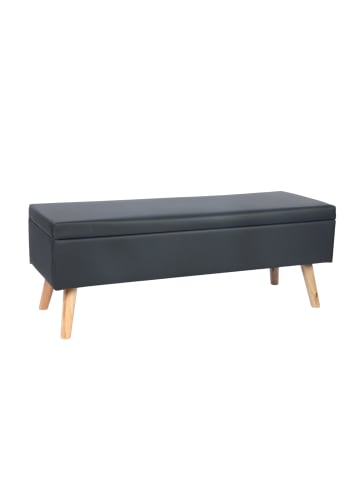 relaxdays Sitzbank in Schwarz - (B)110 x (H)40 x (T)40 cm
