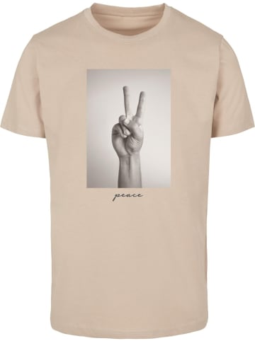 Mister Tee T-Shirt "Peace Sign Tee" in Beige