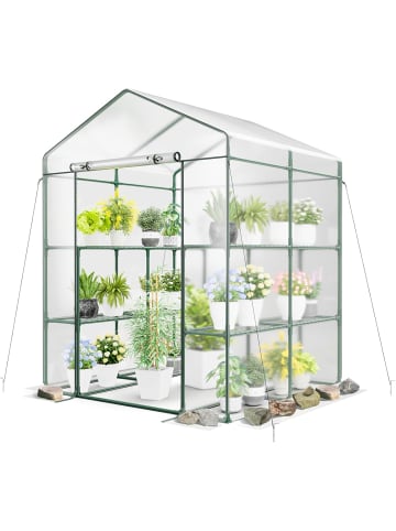 COSTWAY Gewächshaus 139 x 144 x 195 cm in Transparent