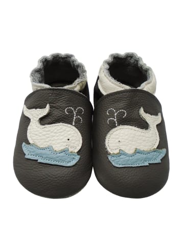 Mejale Baby Krabbelschuhe aus Leder, weiche Lauflernschuhe mit rutschfester Sohle 