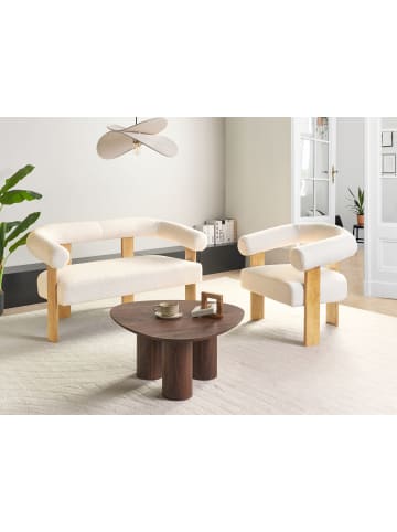 Beliani 2-tlg Sitzgruppe ILBRO in Weiß/Braun