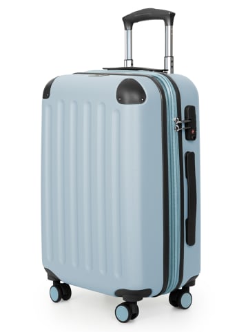 Hauptstadtkoffer Spree - Koffer Flugzeug Trolley Handgepäck Hartschale TSA 42L in Pool blau