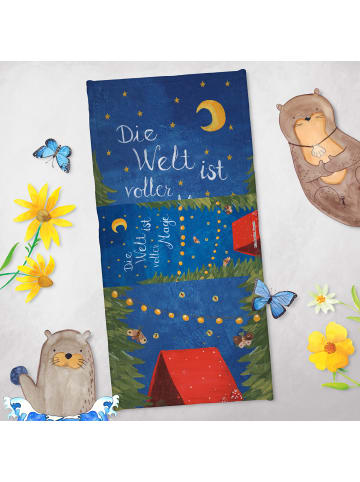 Mr. & Mrs. Panda Strandtuch Die Welt ist voller Magie mit Spruch in Weiß