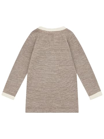 comazo earth Baby Shirt mit Wolle-Seide in Nougat-Melange