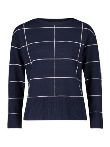 Betty Barclay Strickpullover langarm in Patch Dark Blue/Nature