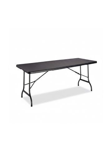 relaxdays Gartentisch in Schwarz - (B)178 x (H)72 x (T)74 cm