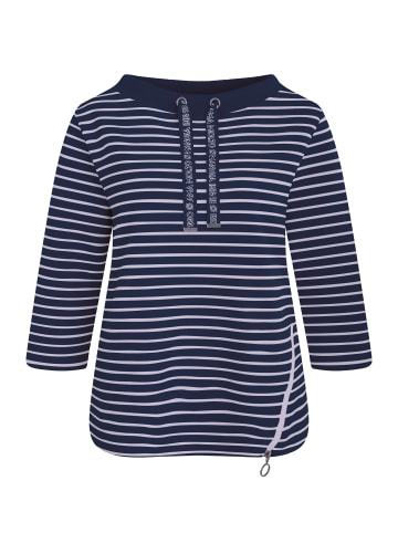 Navigazione Sweatshirt in Navy/Weiß