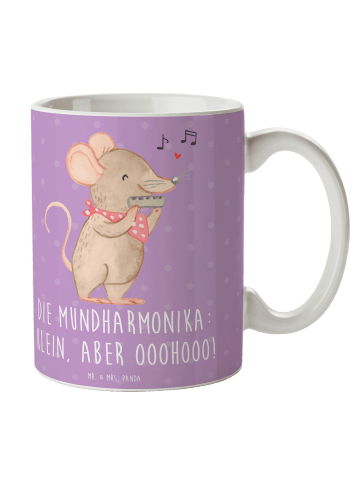 Mr. & Mrs. Panda Becher Mundharmonika Ohooo mit Spruch in Lavendeltraum
