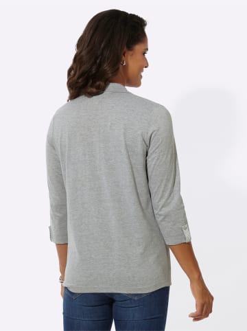 WITT WEIDEN Poloshirt in grau-meliert