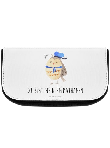 Mr. & Mrs. Panda Kosmetiktasche Eule Matrose mit Spruch in Weiß