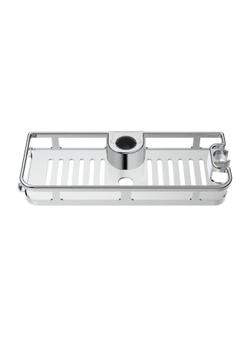 Wenko Duschablage Libertà mit Duschkopfhalter in Glänzendes Silber, 28,5 x 4 x 11,5 cm