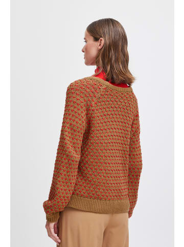 b.young Strickpullover BYOLENA JUMPER - 20813863  Strickpullover mit V-Ausschnitt in Braun