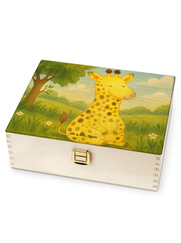 Mr. & Mrs. Panda teebox holz Giraffe Zufrieden Design ohne Spruch in Weiß