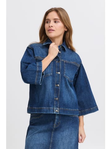 PULZ Jeans Jeansjacke PZKATJA Casual fit in Dark Blue Denim