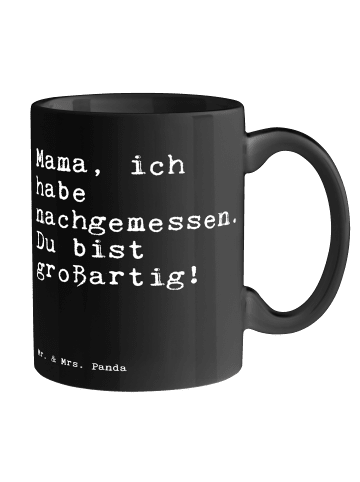 Mr. & Mrs. Panda Tasse Mama, ich habe nachgemessen.... mit Spruch in Schwarz