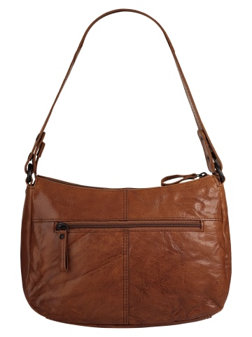 SPIKES & SPARROW Umhängetasche echt Leder in cognac