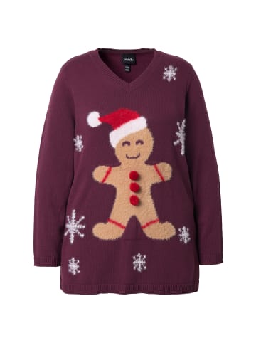 Ulla Popken Pullover in dunkel weinrot