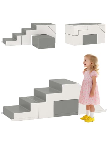 HOMCOM Bausteinset in Grau 147L x 49B x 47H cm
