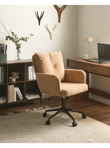 Beliani Bürostuhl ALPINE in Beige/Schwarz - (W) 61 x (H) 90 x (L) 71 cm