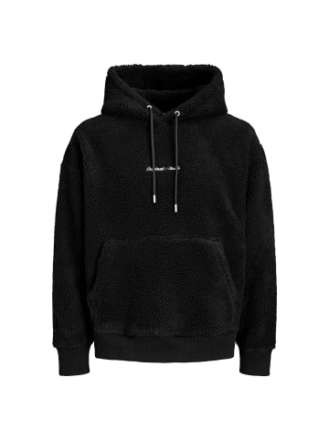 Jack and Jones Jornorrebro EMB Teddy Sweat Hood in Schwarz