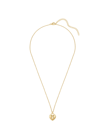 Rafaela Donata Kette Herz mit Schlüsselloch aus Sterling Silber in gelbgold