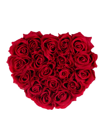 relaxdays Rosenbox "Herz" in Schwarz/ Rot