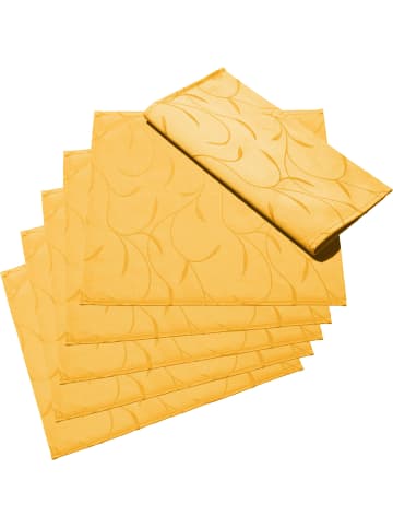 Erwin Müller Jacquard Serviette 6er-Pack Remscheid in mango