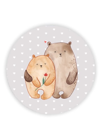 Mr. & Mrs. Panda Kühlschrankmagnet Bären Liebe ohne Spruch in Grau Pastell