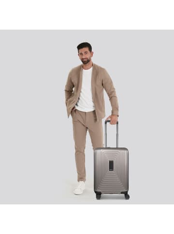 Redolz Essentials 14 4-Rollen Kabinentrolley 55 cm slim coffee grey metallic