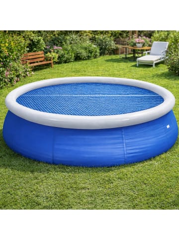 Happy People Solarabdeckplane rund, für Quick-Up Pools Ø390cm in blau