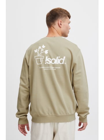 !SOLID Rundhalspullover SDImran 21108176 lässiger Rundhalspullover mit Backprint in Beige