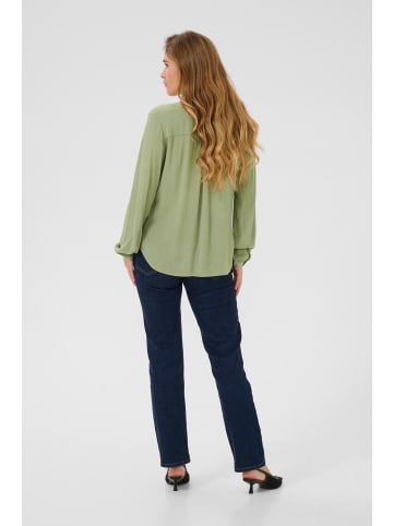 Kaffe Langarm-Bluse Amber Regular fit in Oil Green