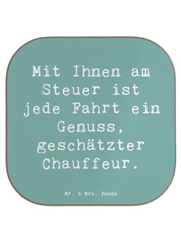Mr. & Mrs. Panda Tassenuntersetzer Spruch Chauffeur Genussfahrt ... in Meeresbrise