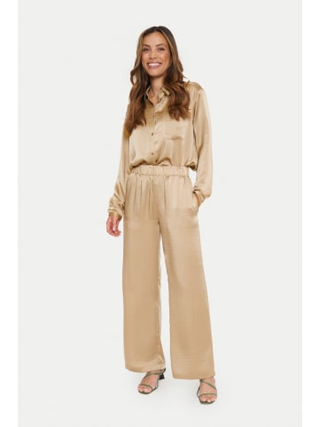 SAINT TROPEZ Casual Hose DinneSZ Lockere Passform in Dune
