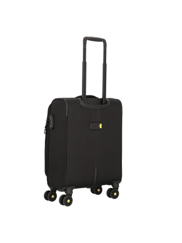 D&N Travel Line 9704 4 Rollen Kabinentrolley S 55 cm mit Dehnfalte black