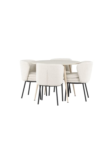 ebuy24 Essgruppe Plaza (5-teilig) Whitewash 100 x 100 cm