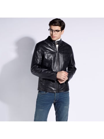 Wittchen Stylish leather jacket, man in Dark blue