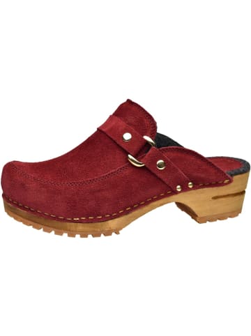 Sanita Comfortwear Clog "Wood-Lissy Open" in Rot