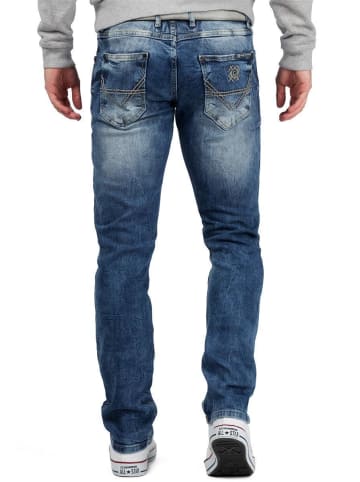 Cipo & Baxx Herren Slim Fit Jeans Stonewashed in Dark Blue