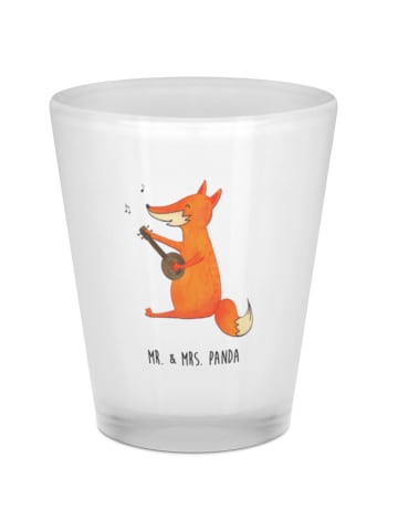 Mr. & Mrs. Panda Schnapsglas Fuchs Gitarre ohne Spruch in Transparent