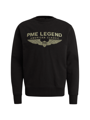 PME Legend Pullover CREWNECK SOFT TERRY WITH LOGO in Schwarz