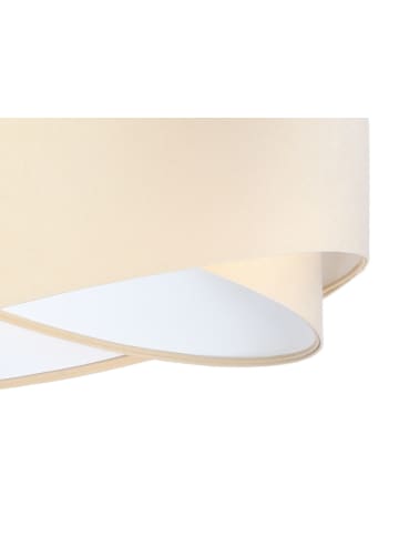 Licht-Erlebnisse Pendelleuchte Ø 50 x (T)107 cm in Weiß Creme