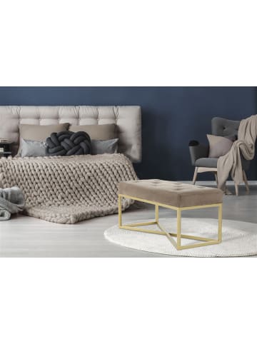 Kayoom Sitzbank Cameron in taupe - gold