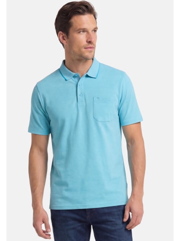 Redmond Poloshirt Basic in Türkis / weiß