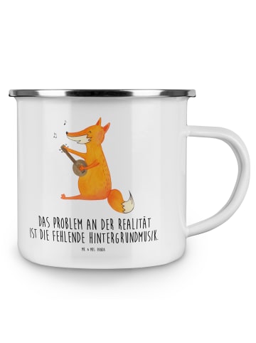 Mr. & Mrs. Panda Motivtasse Fuchs Gitarre mit Spruch in Weiß