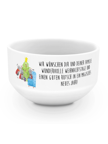 Mr. & Mrs. Panda Müslischale Weihnachten Smörle mit Spruch in Weiß